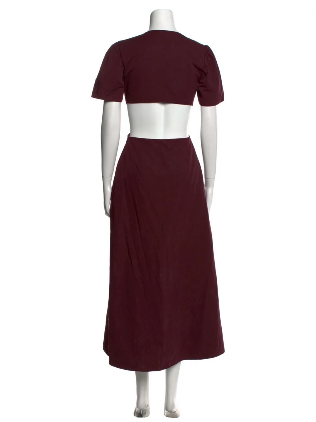 Anna October Bow Burgundy Dress — image 3 of 7